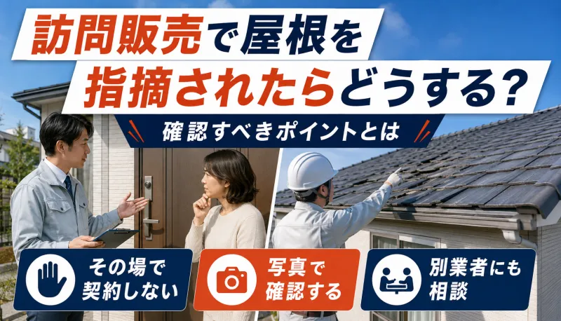 訪問販売で屋根を指摘されたらどうする？確認すべきポイントとはのサムネイル