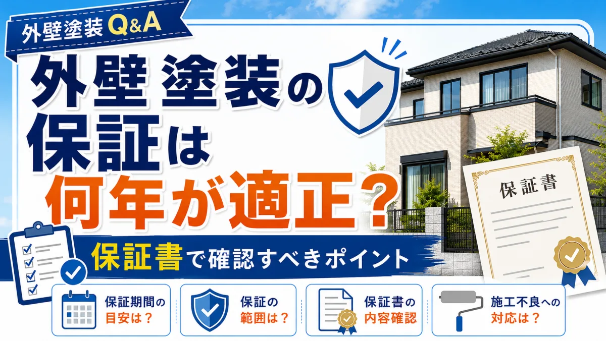 外壁塗装の保証は何年が適正？保証書で確認すべきポイントのサムネイル
