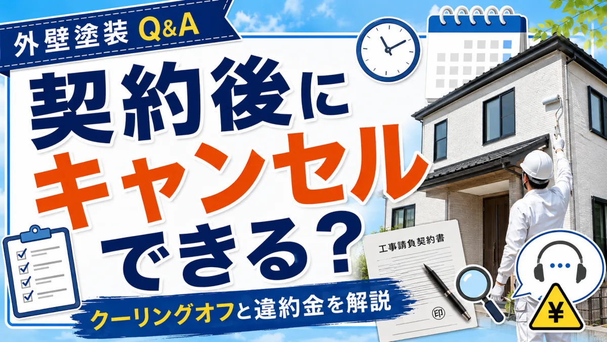 外壁塗装の契約後にキャンセルできる？クーリングオフと違約金を解説のサムネイル